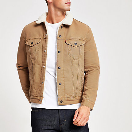 Mens Levi’s stone Type 3 borg trim jacket | The Fashionisto