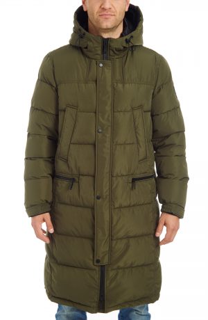 Men's Vince Camuto Long Hooded Parka, Size Small - Green Men's Vince Camuto Long Hooded Parka, Size Small - Green