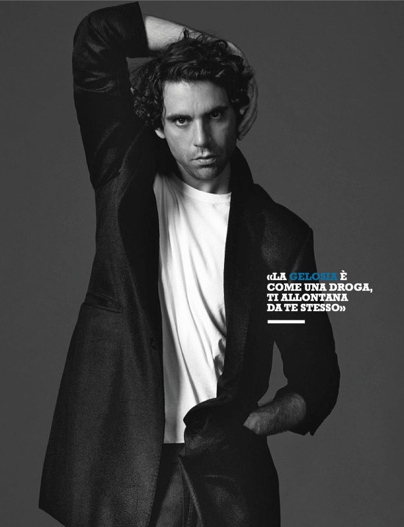 Clad in Emporio Armani, Mika connects with Corriere della Sera Style.