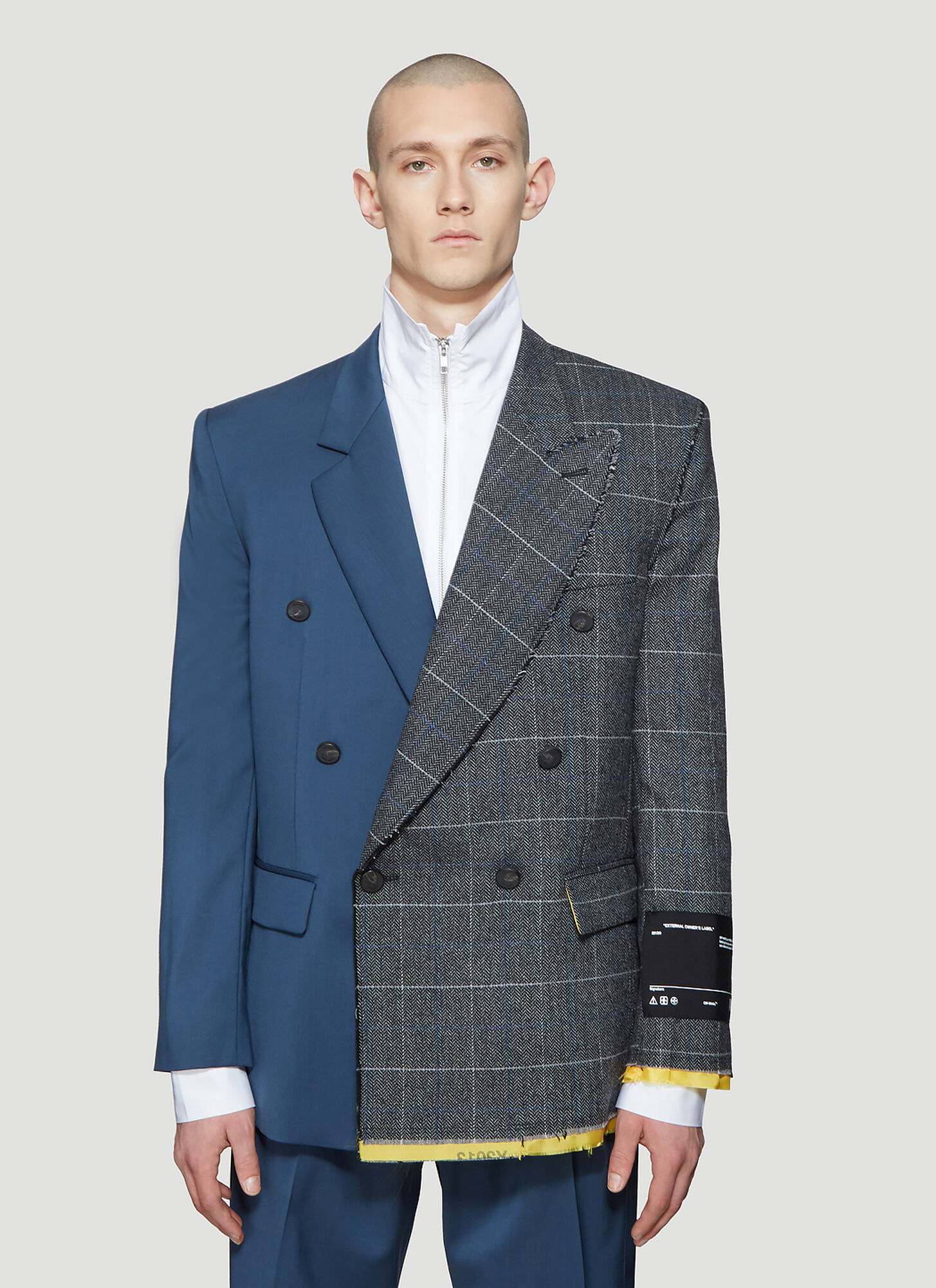 Off-White Reconstructed Tailored Blazer in Grey size EU – 48 | The ...