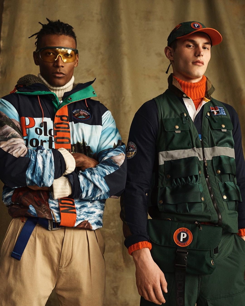 Models David De Jesus and Kit Butler come together in looks from the POLO Sport Ralph Lauren collection.