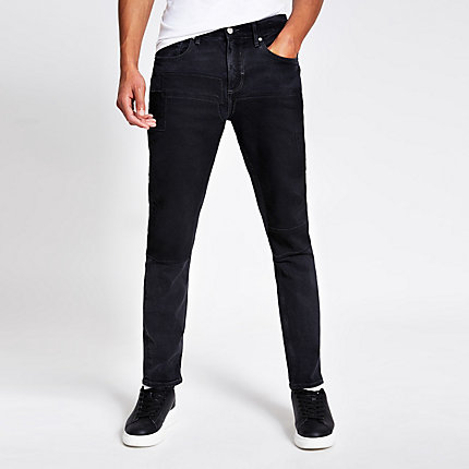 river island mens black jeans