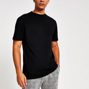 River Island Mens Black short sleeve T-shirt River Island Mens Black short sleeve T-shirt