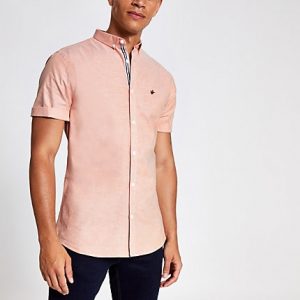 River Island Mens Orange slim fit slim fit Oxford shirt River Island Mens Orange slim fit slim fit Oxford shirt