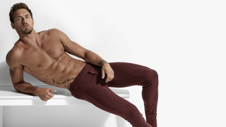 A shirtless Christian Hogue stars in Ron Dorff's most recent campaign.