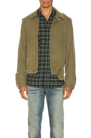 Saint Laurent Aviator Jacket in Green Saint Laurent Aviator Jacket in Green