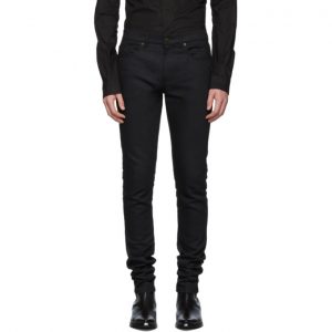 Saint Laurent Black Skinny Raw Jeans Saint Laurent Black Skinny Raw Jeans