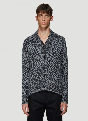 Saint Laurent Jacquard Knit Cardigan in Grey size M Saint Laurent Jacquard Knit Cardigan in Grey size M