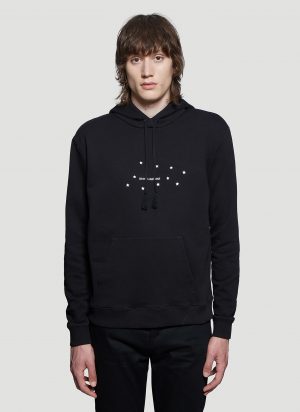Saint Laurent Logo Hooded Sweatshirt in Black size M Saint Laurent Logo Hooded Sweatshirt in Black size M