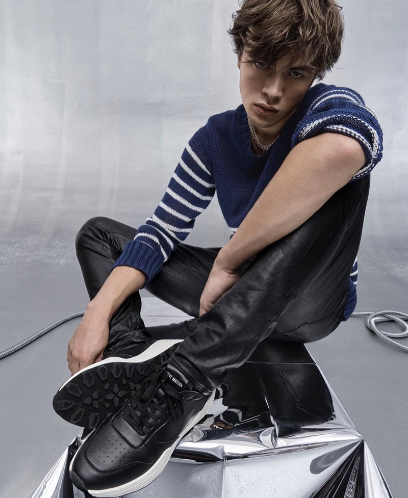 Ashton Smith stars in Steve Madden's holiday 2019 campaign.