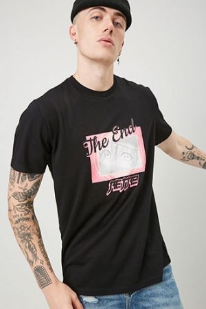 The End Anime Graphic Tee at Forever 21 , Black/pink The End Anime Graphic Tee at Forever 21 , Black/pink