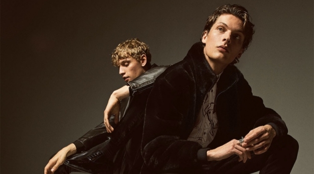 Valentin, Peter + More Embrace Rock-Inspired Night Style for Zara Models Peter Dupont and Valentin Caron wear Zara fashions for a rock-inspired editorial.