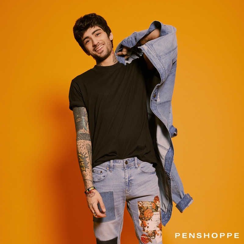 All smiles, Zayn Malik rocks patched denim for Penshoppe's campaign.