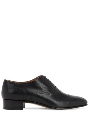 30mm Leather Lace-up Shoes W/gg Logo 30mm Leather Lace-up Shoes W/gg Logo
