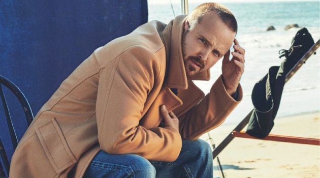 Westworld Star Aaron Paul Covers Men's Journal Starring in a photo shoot for Men's Journal, Aaron Paul sports a Mr P. coat, The Workers Club Denim Jeans, and Kenneth Cole boots.
