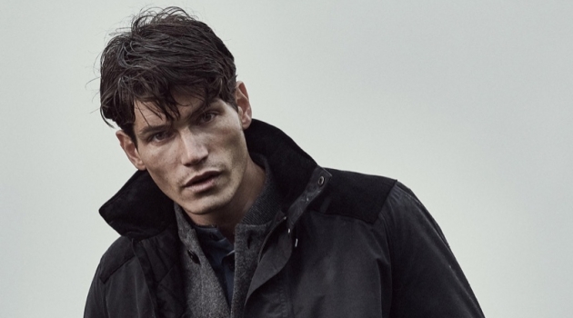 Sam Way & Sam Webb Stay Warm in Barbour Winter Wardrobe Sam Way keeps warm in fall-winter 2019 layers from Barbour.