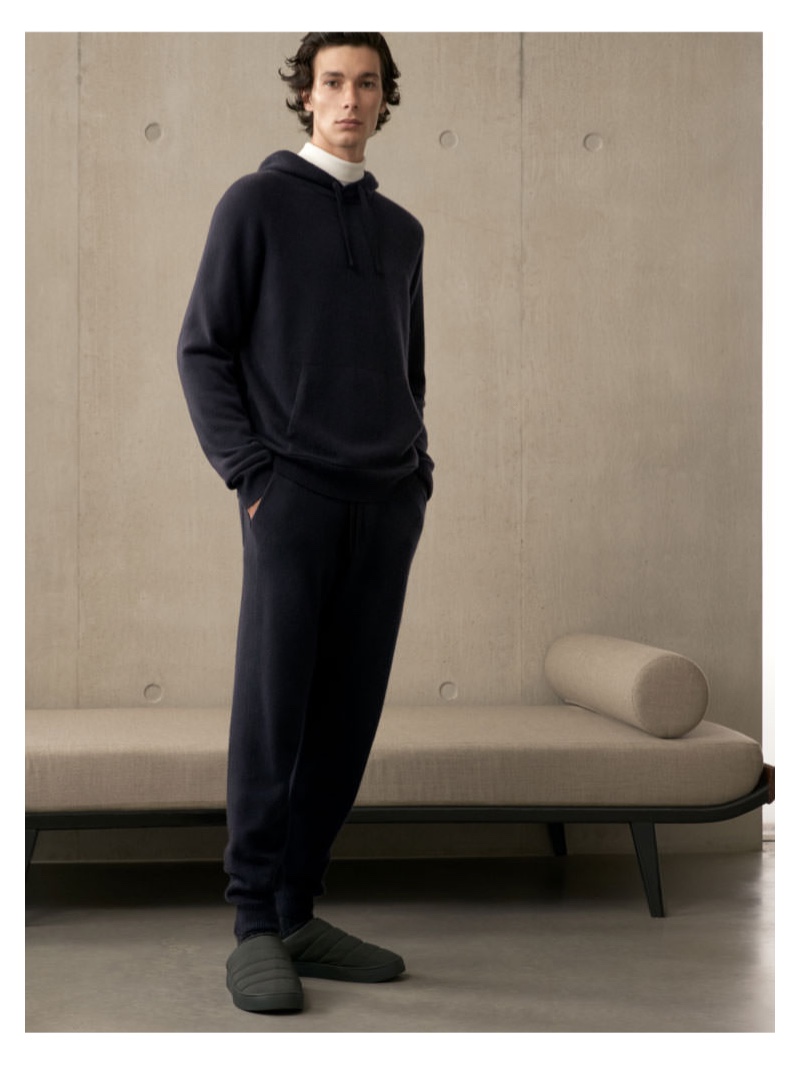 Making a case for leisurewear, Anton Jaeger models a look from COS.