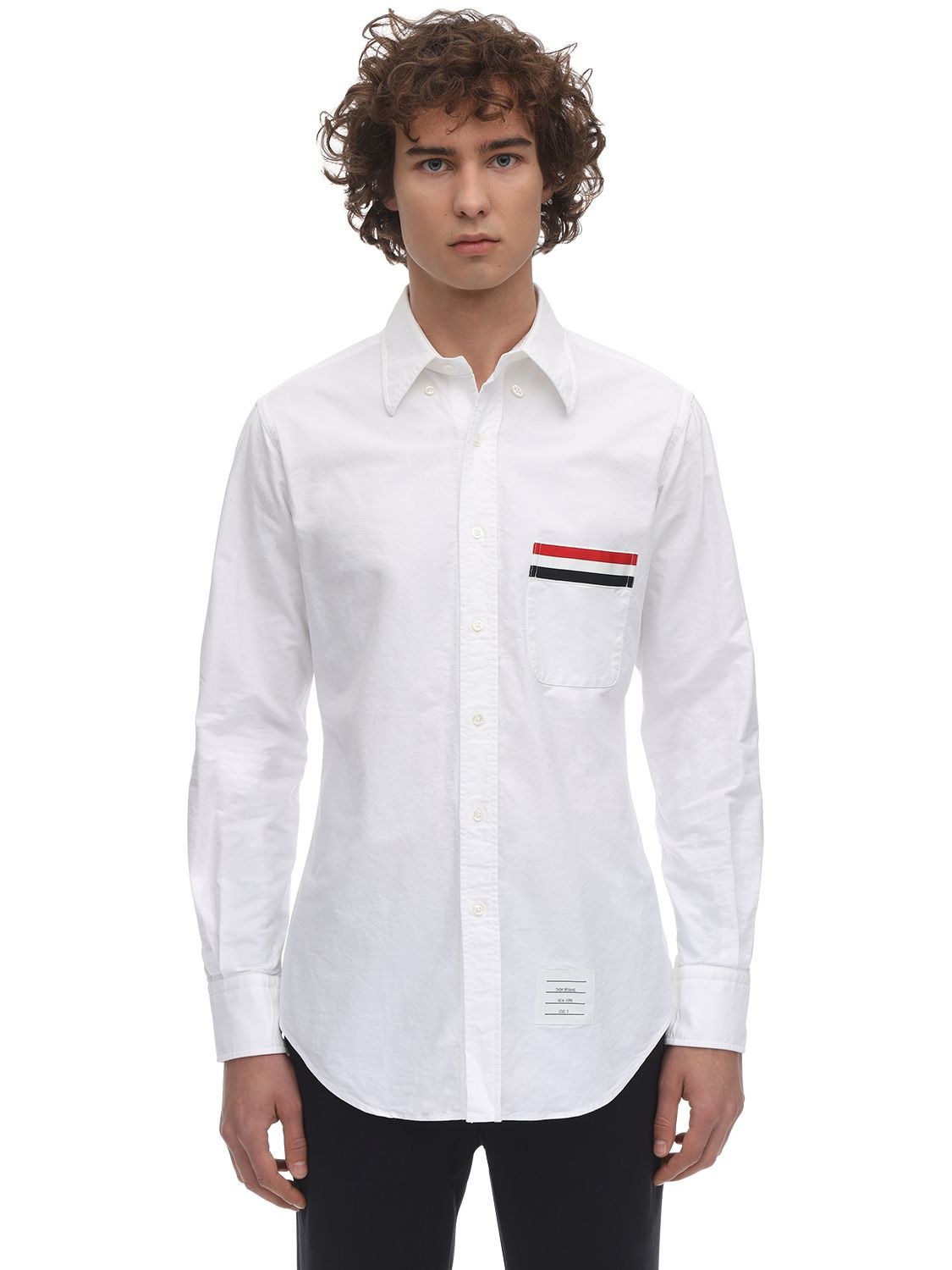 Cotton Oxford Shirt W/ Grosgrain Pocket | The Fashionisto