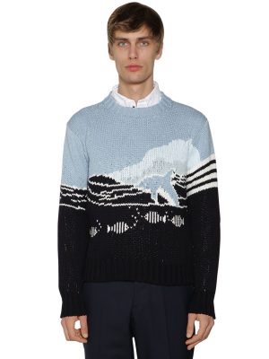 Dolphin & Sea Knit Cotton Sweater Dolphin & Sea Knit Cotton Sweater