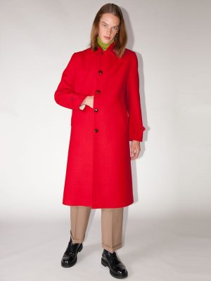 Exclusive Twill Coat W/ Leather Details Exclusive Twill Coat W/ Leather Details