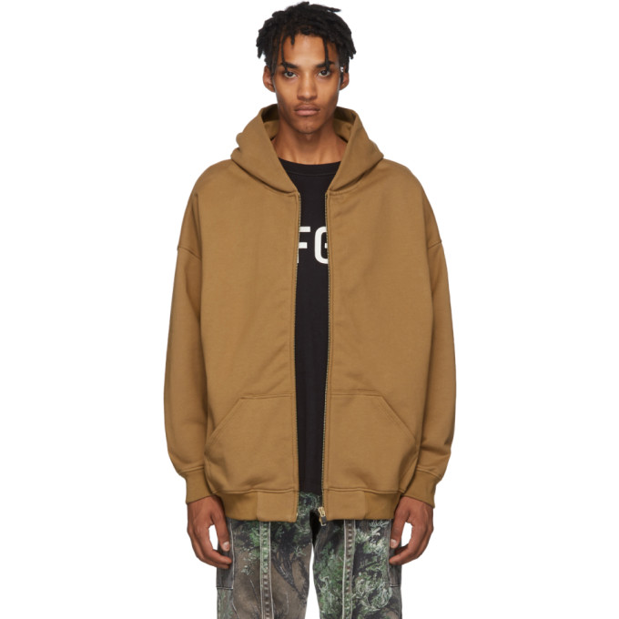 Fear of God Brown Everyday Full Zip Hoodie | The Fashionisto