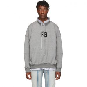 Fear of God Grey Mock Neck FG Sweatshirt Fear of God Grey Mock Neck FG Sweatshirt