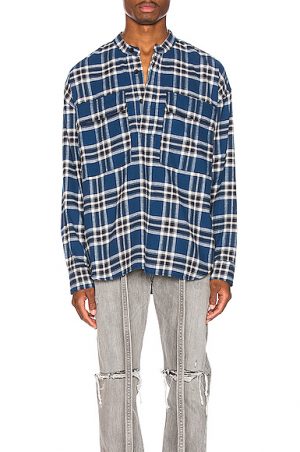 Fear of God Pullover Henley in Blue Fear of God Pullover Henley in Blue