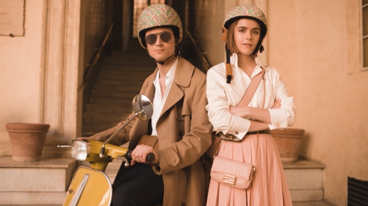 Christian Coppola and Kiernan Shipka star in Fendi's Baguette Friends Forever campaign.