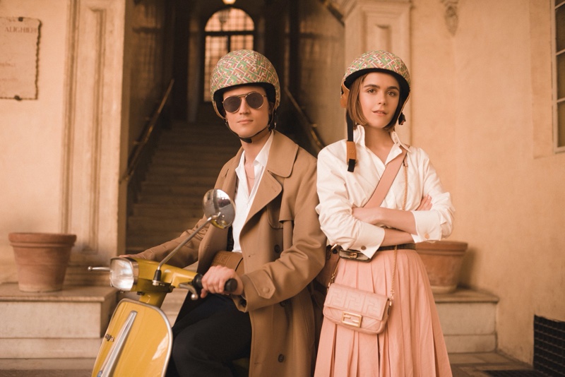 Christian Coppola and Kiernan Shipka star in Fendi's Baguette Friends Forever campaign.