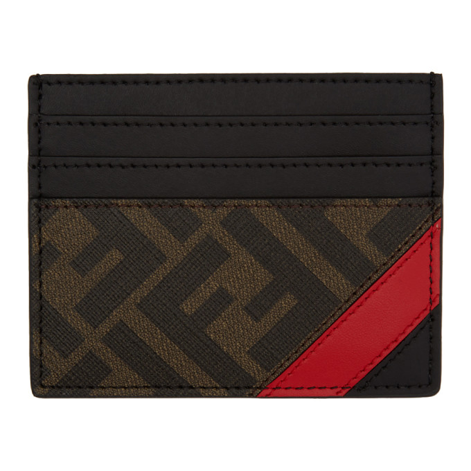 Fendi Card Holder : Fendi Monster Smooth Leather Card Holder in Red for ...