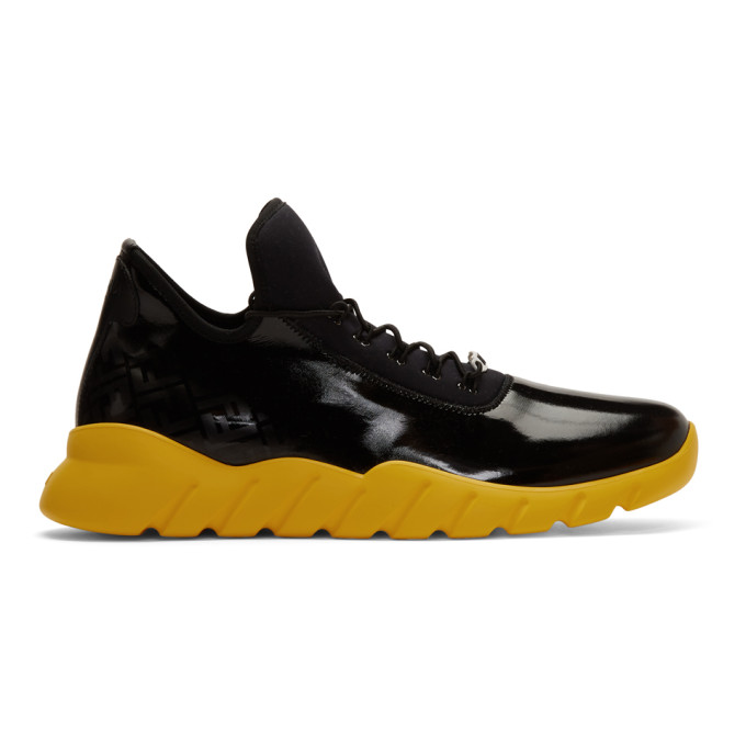black & yellow sneakers