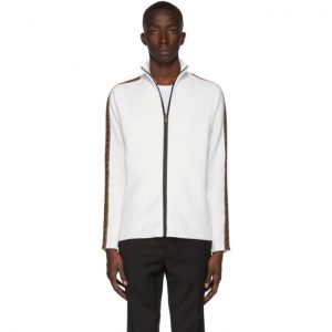 Fendi White Forever Fendi Zip-Up Sweater Fendi White Forever Fendi Zip-Up Sweater