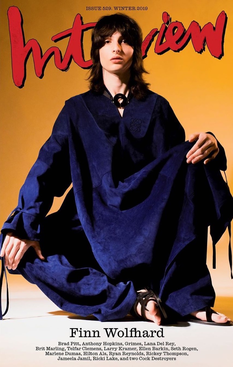 Finn Wolfhard covers the winter 2019 issue of Interview magazine.