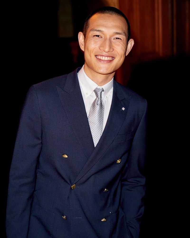 All smiles, Zhang Wenhui fronts GANT's holiday 2019 campaign.