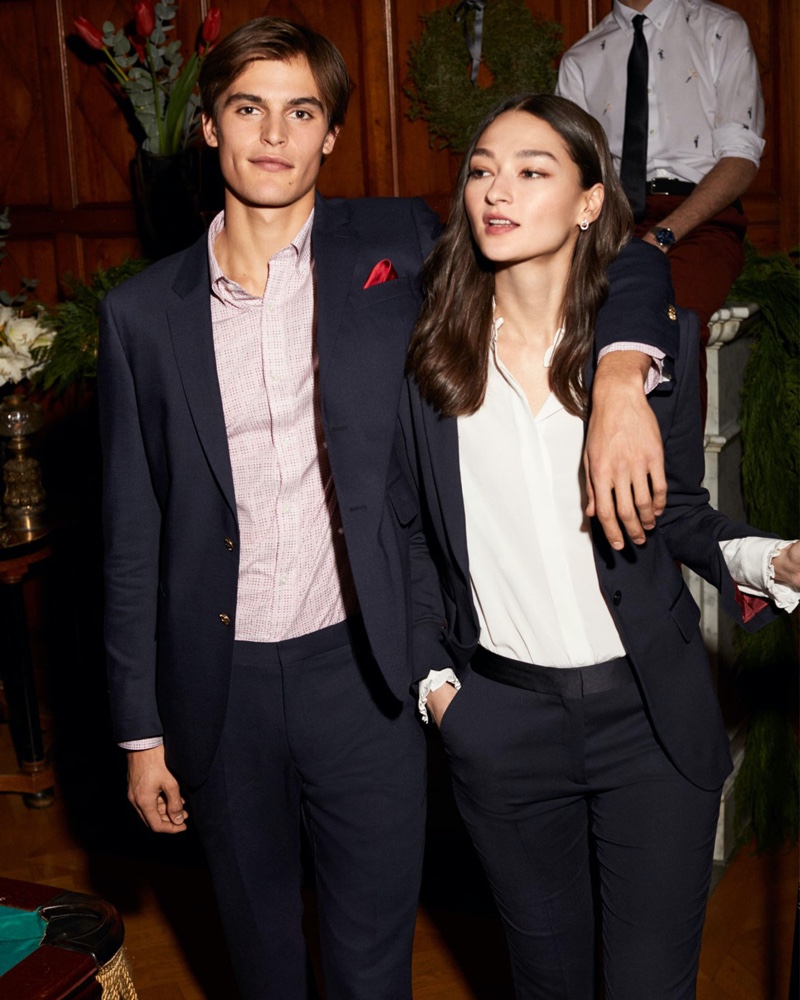 Parker van Noord and Bruna Tenorio appear in GANT's holiday 2019 campaign.