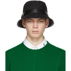 Gucci Black GG Supreme Bucket Hat Gucci Black GG Supreme Bucket Hat