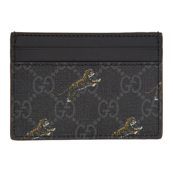  Gucci  Black GG Tiger Card  Holder  The Fashionisto