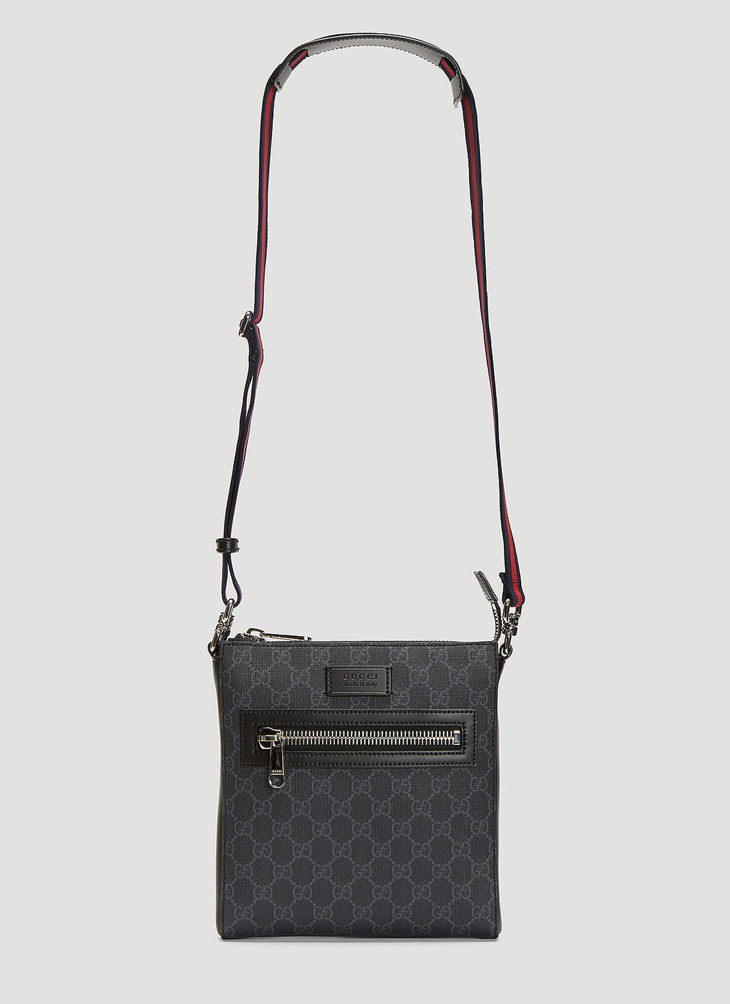 Gucci Men's Supreme Gg Canvas Messenger Bag With Patches