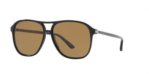 Gucci Man GG0016S - Frame color: Black, Lens color: Brown, Size 58-14/140 Gucci Man GG0016S - Frame color: Black, Lens color: Brown, Size 58-14/140