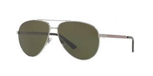 Gucci Man GG0137S - Frame color: Gunmetal, Lens color: Green, Size 61-13/140 Gucci Man GG0137S - Frame color: Gunmetal, Lens color: Green, Size 61-13/140