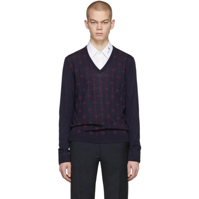 navy gucci sweater