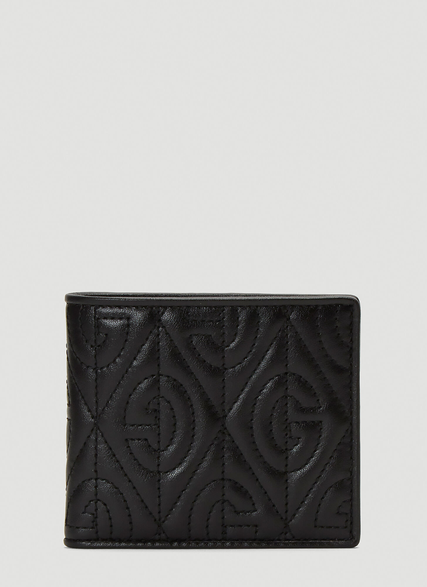 Gucci Quilted Monogram Wallet in Black size One Size | The Fashionisto