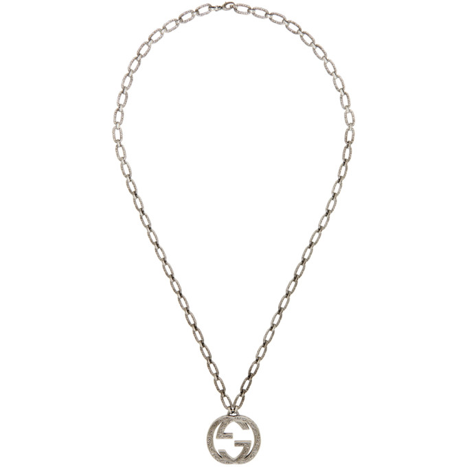 Gucci Silver Interlocking GG Necklace | The Fashionisto