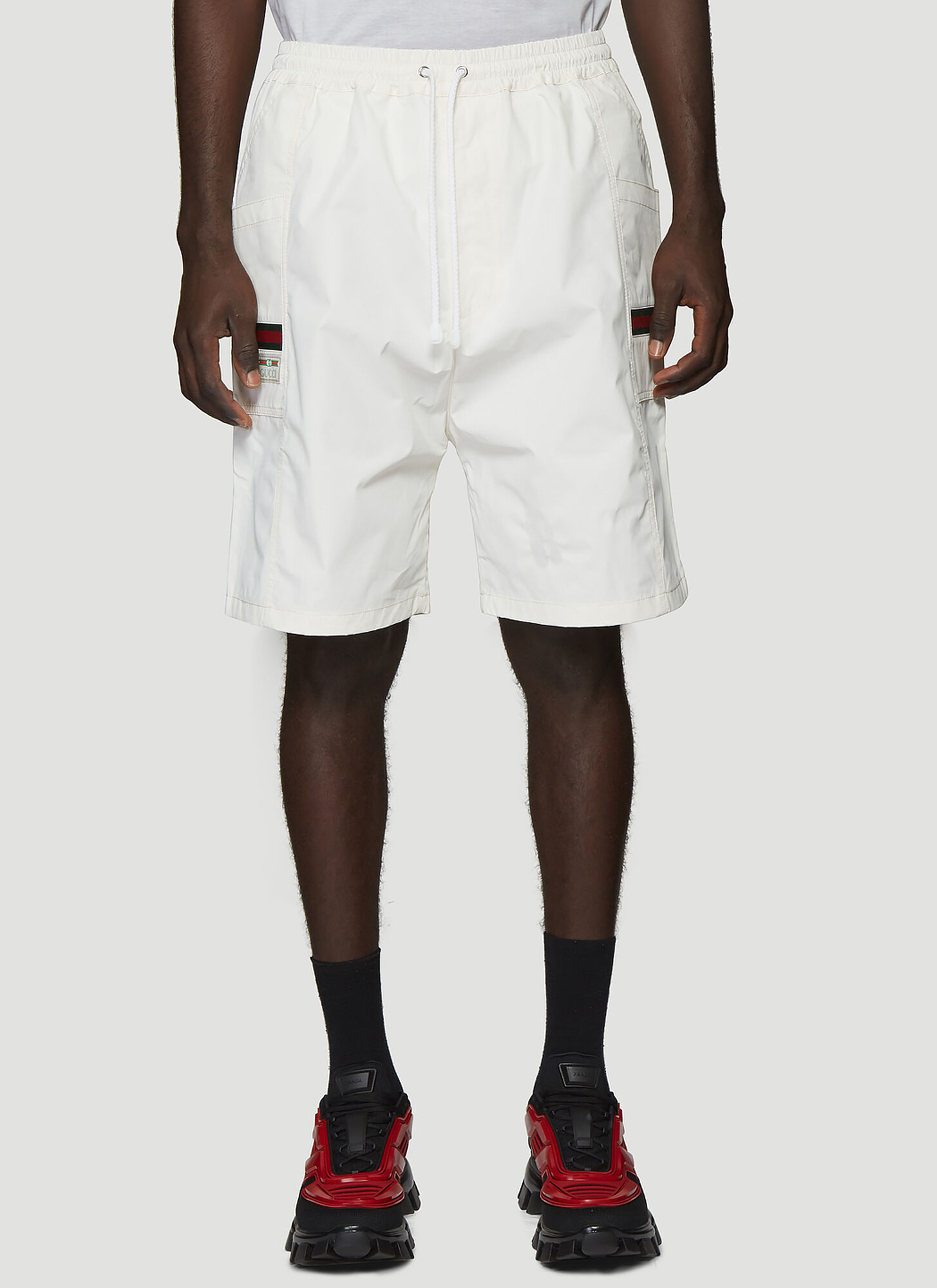 Gucci Web Trim Shorts in White size IT – 52 | The Fashionisto