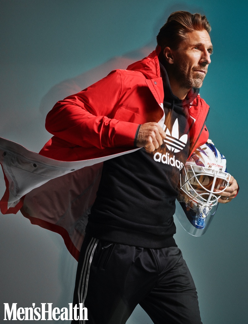 Henrik Lundqvist sports a Canada Goose seawolf jacket with an Adidas trefoil hoodie, and Y-3 STP stir-up track pants. » Henrik Lundqvist Sports Winter Outerwear for Men's Health Henrik Lundqvist sports a Canada Goose seawolf jacket with an Adidas trefoil hoodie, and Y-3 STP stir-up track pants.