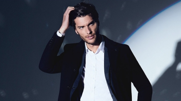 Aurelien Muller Cleans Up in Suave Party Style for IKKS Aurelien Muller cleans up in a sleek holiday look from IKKS.