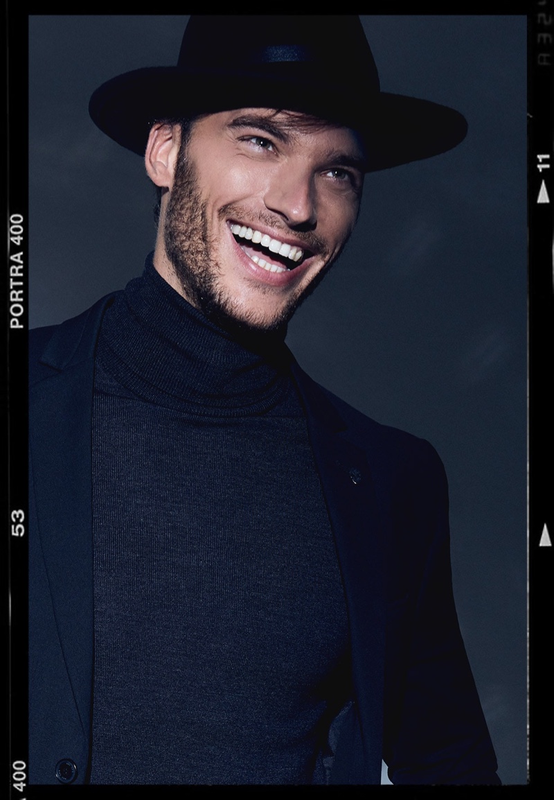 All smiles, Aurelien Muller rocks a party look from IKKS.