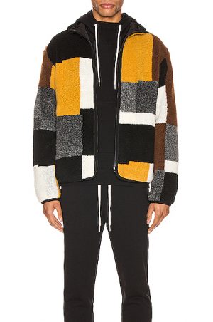 JOHN ELLIOTT Nashville Jacquard Reversible Full Zip Jacket in Brown,Gray,Black,Neutral JOHN ELLIOTT Nashville Jacquard Reversible Full Zip Jacket in Brown,Gray,Black,Neutral