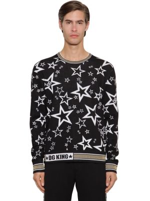 Jacquard Knit Virgin Wool Blend Sweater Jacquard Knit Virgin Wool Blend Sweater