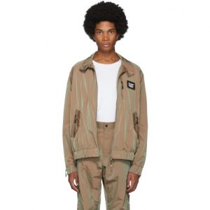 John Elliott Brown CAT Edition Iridescent Nylon Harrington Jacket John Elliott Brown CAT Edition Iridescent Nylon Harrington Jacket